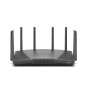 Synology RT6600ax Router WiFi6 1xWAN 3xGbE 1x2.5Gb router wireless Banda tripla (2.4 GHz/5 GHz/5 GHz) Nero