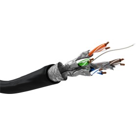 Outdoor Netzwerkabel Cat.7 S/FTP (PiMF) (schwarz, 100 Meter) (52768)