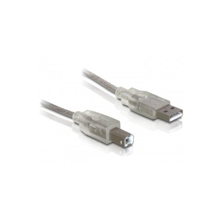 DeLOCK Cable USB 2.0 A-B - 0.5m cavo USB 0,5 m USB A USB B Grigio (82057)