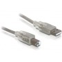 DeLOCK Cable USB 2.0 A-B - 0.5m cavo USB 0,5 m USB A USB B Grigio (82057)