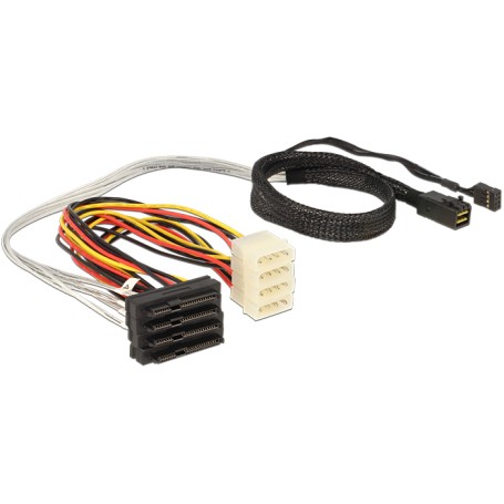 DeLOCK 83390 cavo Serial Attached SCSI (SAS) 0,5 m Multicolore (83390)
