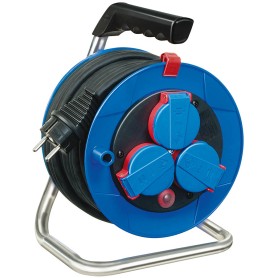 Brennenstuhl 15m H05RR-F 3G1,5 prolunghe e multiple 3 presa(e) AC Nero, Blu, Rosso (1072210)