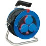 Brennenstuhl 15m H05RR-F 3G1,5 prolunghe e multiple 3 presa(e) AC Nero, Blu, Rosso (1072210)