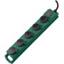Brennenstuhl 1159910215 prolunghe e multiple 5 m 5 presa(e) AC Esterno Nero, Verde