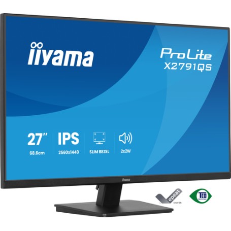 iiyama ProLite X2791QS-B1 Monitor PC 68,6 cm (27") 2560 x 1440 Pixel Quad HD LED Nero