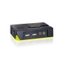 LevelOne KVM-0221 switch per keyboard-video-mouse (kvm) Nero, Verde