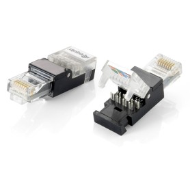 Equip 121165 cavo di collegamento RJ-45 Nero, Trasparente
