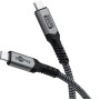 USB4 Gen 3x2 Kabel, USB-C Stecker  USB-C Stecker, 40Gbit/s (schwarz/grau, 0,5 Meter, PD, Laden mit bis zu 240 Watt) (74210)
