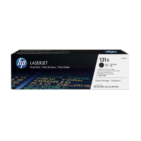HP Confezione da 2 cartucce Toner originali nero ad alta capacità LaserJet 131X (CF210XD)