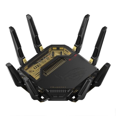 ASUS ROG Rapture GT-BE98 router wireless 10 Gigabit Ethernet Quad-band (2.4 GHz / 5 GHz-1 / 5 GHz-2 / 6 GHz) Nero (90IG08F0-MO9A3V)
