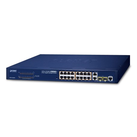 PLANET FGSW-1816HPS switch di rete Gestito L2 Fast Ethernet (10/100) Supporto Power over Ethernet (PoE) Blu (FGSW-1816HPS)