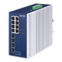 PLANET IP30 Industrial 8-Port Non gestito Gigabit Ethernet (10/100/1000) Alluminio, Blu (IGS-1000-8T4X)