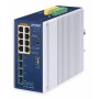 PLANET IP30 Industrial L2/L4 8-Port Gestito L2/L4 Gigabit Ethernet (10/100/1000) Alluminio, Blu (IGS-4215-8UP4X)