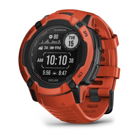 Garmin Instinct 2X Solar 2,79 cm (1.1") MIP 50 mm Digitale 176 x 176 Pixel Touch screen Rosso GPS (satellitare) (010-02805-01)
