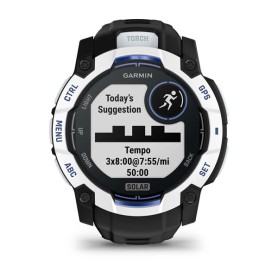 Garmin Instinct 3,05 cm (1.2") AMOLED 45 mm Digitale 390 x 390 Pixel Touch screen Nero, Bianco GPS (satellitare) (010-02935-03)