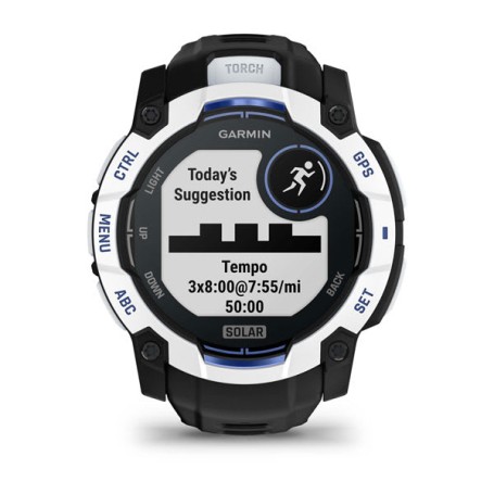 Garmin Instinct 3,05 cm (1.2") AMOLED 45 mm Digitale 390 x 390 Pixel Touch screen Nero, Bianco GPS (satellitare) (010-02935-03)