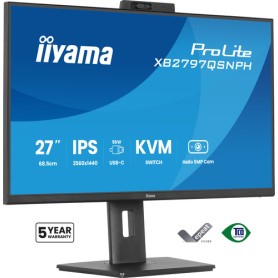 iiyama ProLite XB2797QSNPH-B1 27IN IPS LCD 4MS 2560X1440 350CD/M2 HDMI/DP/USB 2 Monitor PC 68,6 cm (27") 2560 x 1440 Pixel Quad 