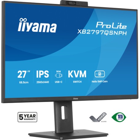 iiyama ProLite XB2797QSNPH-B1 27IN IPS LCD 4MS 2560X1440 350CD/M2 HDMI/DP/USB 2 Monitor PC 68,6 cm (27") 2560 x 1440 Pixel Quad 