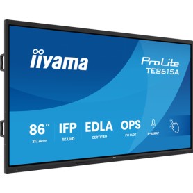iiyama TE8615A-B2AG visualizzatore di messaggi Pannello piatto interattivo 2,17 m (85.6") Wi-Fi 550 cd/m² 4K Ultra HD Nero Touc