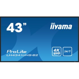 iiyama LH4341UHS-B2 visualizzatore di messaggi 108 cm (42.5") LCD 500 cd/m² 4K Ultra HD Processore integrato Android 8.0 18/7