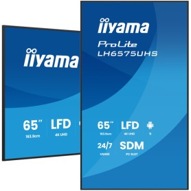 iiyama LH6575UHS-B2AG visualizzatore di messaggi Pannello piatto per segnaletica digitale 163,8 cm (64.5") LCD Wi-Fi 500 cd/m² 