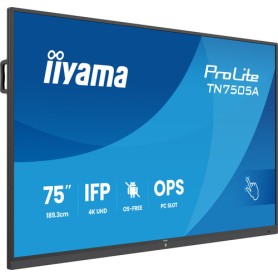iiyama TN7505A-B1AG visualizzatore di messaggi Pannello piatto interattivo 189,3 cm (74.5") 500 cd/m² 4K Ultra HD Nero Touch sc