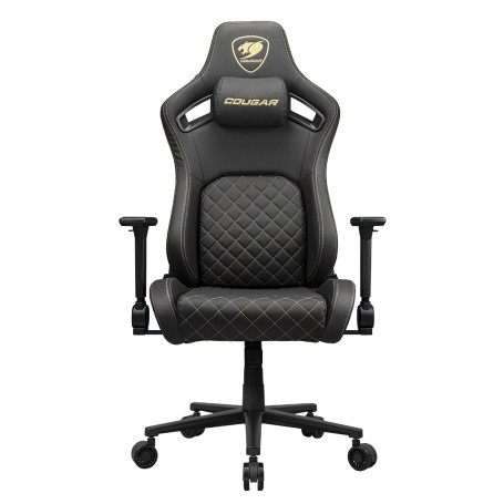 COUGAR CGR-DFL-GLB Sedia da gaming per PC Sedia imbottita tappezzata Nero, Oro (3MDFLGLB.0001)