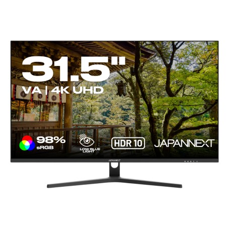JAPANNEXT JN-V315UHDR Monitor PC 80 cm (31.5") 3840 x 2160 Pixel 4K Ultra HD LCD Nero