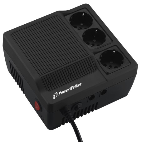 PowerWalker AVR 600 regolatore di tensione 3 presa(e) AC Nero (10120300)