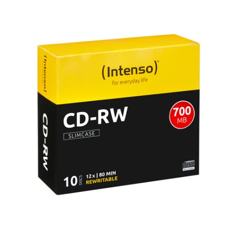 Intenso CD-RW 700MB / 80min, 12x 10 pz (2801622)