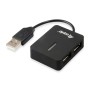 Equip 128952 hub di interfaccia USB 2.0 480 Mbit/s Nero