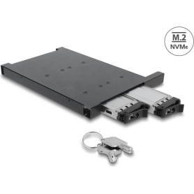Delock Wechselrahmen für 2 x M.2 NMVe SSD mit SFF-8654 Anschluss für 12,7 mm Slim ODD Schacht (47138)