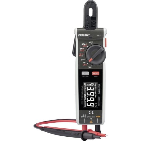 Voltcraft VC-371 Digitale Stromzange kalibriert ISO CAT III 600 V 4000 Counts (VC-15815590)