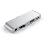 Satechi ST-TCMPHS replicatore di porte e docking station per laptop USB 3.2 Gen 1 (3.1 Gen 1) Type-C Argento