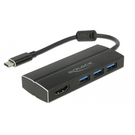 DeLOCK 63931 hub di interfaccia USB 3.2 Gen 1 (3.1 Gen 1) Type-C 5000 Mbit/s Nero (63931)