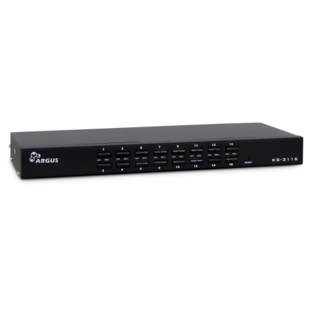 Inter-Tech KVM KS-3116 RJ45 switch per keyboard-video-mouse (kvm) Montaggio rack Nero (88887165)