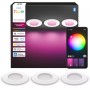 Philips Hue White and Color ambiance Luce da incasso sottile da 90 mm in confezione da 3 (8721103109170)