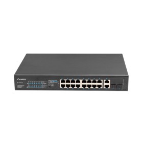 Lanberg RSFE-16P-2C-250 switch di rete Non gestito Gigabit Ethernet (10/100/1000) Supporto Power over Ethernet (PoE) 1U Nero