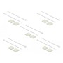 Befestigungssockel 30 x 30mm mit Kabelbinder L 200 x B 4,8mm (wei, 10 Paar) (18678)