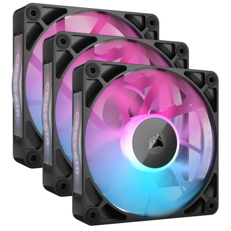 iCUE LINK RX120 RGB Triple (schwarz, 3er Pack, inkl. Hub) (CO-9051018-WW)