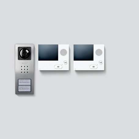 Siedle SET CVB 850-2 E/W sistema per video-citofono 8,89 cm (3.5") Acciaio inossidabile, Bianco (210008747-00)