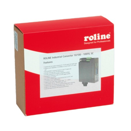 ROLINE Industrial Converter 10/100Base-T - Multimode Optical Fiber, SC convertitore multimediale di rete (21.13.1143)