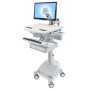 Ergotron StyleView Alluminio, Grigio, Bianco Pannello piatto Carrello multimediale (SV44-1211-2)