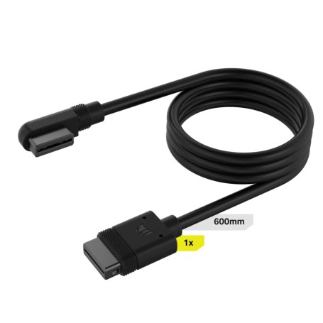 iCUE LINK Slim-Kabel, 600mm, 90 abgewinkelt (schwarz, 1 Stck) (CL-9011122-WW)