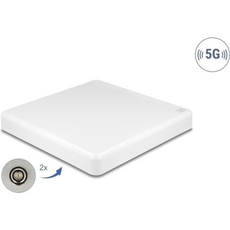 Delock 5G LTE MIMO Antenne 2 x N Buchse 2.7 - 9.0 dBi direktional Wand- und Mastmontage (81465)