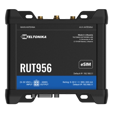 Teltonika RUT956 - Wireless Router - WWAN 3-Port-Switch 2,4 GHz (RUT95623B600)