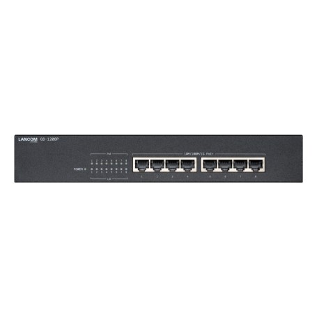 GS-1208P Non gestito Gigabit Ethernet (10/100/1000) Supporto Power over Ethernet (PoE) 1U Nero (61673)
