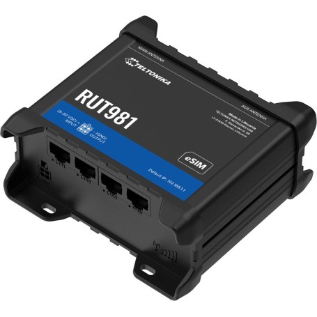 Teltonika RUT981 CAT4 LTE Router Dual SIM eSIM 4x Ethernet WiFi Global (RUT981000000)
