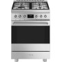 Smeg C6GMXD2 con piano cottura a gas, larghezza 60 cm, capacità 70 L