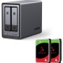 Ugreen NASync DXP2800 2-Bay NAS mit 8 TB (2x Seagate IronWolf 4 TB) Intel N100 2.5GbE (25369 & 2x ST4000VN006)